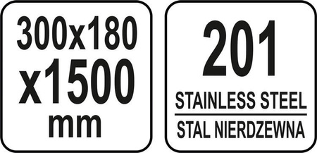 PÓŁKA WISZĄCA Z RANTEM POJEDYNCZA 1500x300x180MM | YG-09042