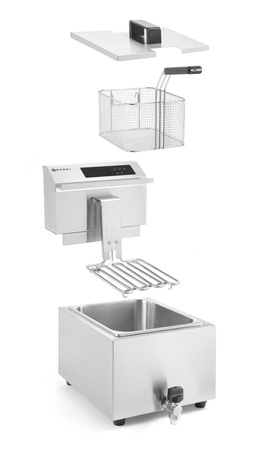 Frytownica z panelem cyfrowym Mastercook z kranem spustowym - 8 HENDI 207369