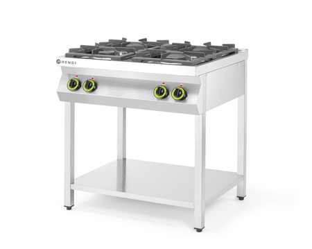 Kuchnia gazowa 4-palnikowa Kitchen Line na podstawie otwartej HENDI 227589