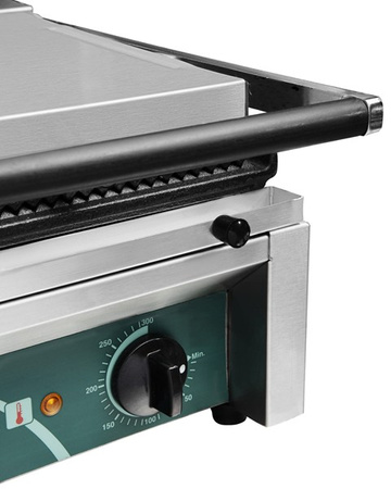 Grill elektryczny kontaktowy panini podwójny RN103-A  |  płyty ryflowane