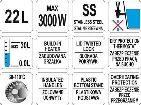 WARNIK DO WODY 22L | YG-04324