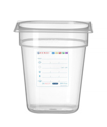 Pojemnik GN HACCP z polipropylenu 1/6 200 - bez pokrywki HENDI 880456