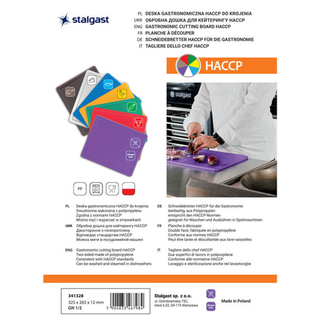 Deska do krojenia, fioletowa, HACCP, GN 1/2 STALGAST 341328