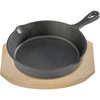 Patelnia żeliwna z podstawą drewnianą, O 200 mm STALGAST 049008