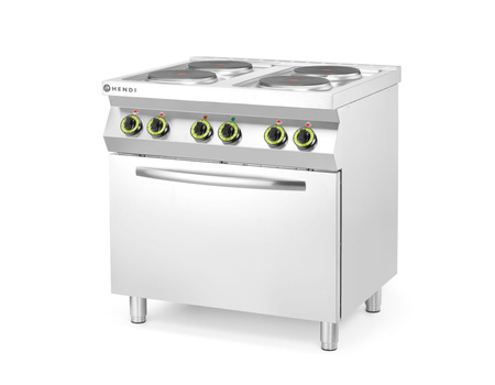 Kuchnia elektryczna 4 płytowa Kitchen Line z wentylowanym piecem e HENDI 225936