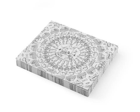 Papier pergaminowy nadruk z szefem kuchni i jedzeniem 250x200 mm HENDI 678220