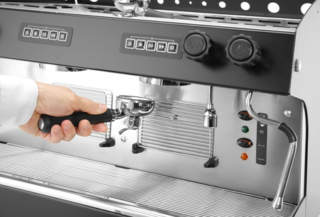 Ekspres do kawy JULIA, 2-grupowy, automatyczny, czarny HENDI 207581