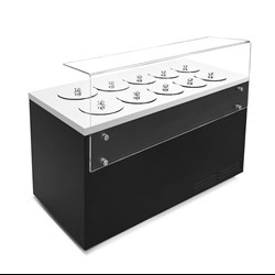 Dystrybutor do lodów | witryna do lodów Pozetti DV 10 | 10+8 tub | 1560x700x1200 mm |