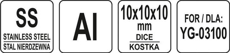 TARCZA DO SZATKOWNICY DO WARZYW YG-03100 KOSTKA 10X10X10MM | YG-03149