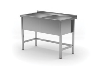 Stół z basenem dwukomorowym - wysokość komory h = 300 mm, o w HENDI 813485