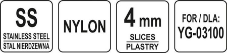 TARCZA DO SZATKOWNICY DO WARZYW YG-03100 PLASTRY 4MM | YG-03141