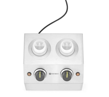 Podgrzewacz do sosów podwójny, HENDI, 1,3L, 220-240V/400W, 270x223x(H)282mm 201725