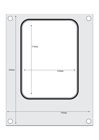 Matryca do zgrzewarki Hendi na tackę 187x137 mm bez podziału HENDI 805664