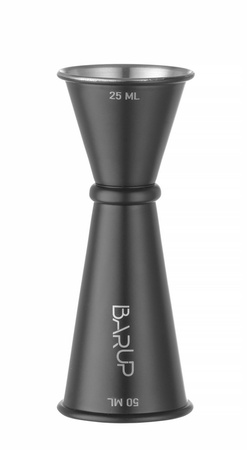 Miara barmańska z pierścieniem, Bar up, 25ml / 50ml, czarny, śr.45x(H)110mm  | HENDI 596654