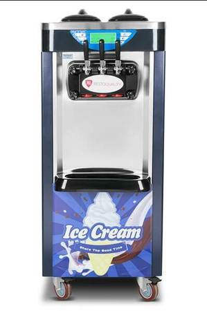 Maszyna do lodów włoskich | automat do lodów soft | 2 smaki + mix | nocne chłodzenie | niebieska | 2x6l | RESTO QUALITY RQ208C-B