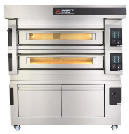 Multi chamber electric pizza and bakery oven S120E three chamber oven with hood and base