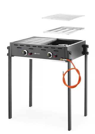 Grill gazowy Roast-Master Pro Black czarny HENDI 148822
