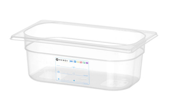 Pojemnik GN HACCP z polipropylenu 1/4 100 - bez pokrywki HENDI 880371