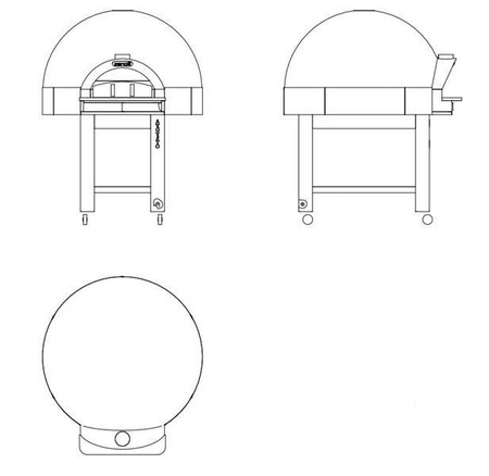 Piec do pizzy neapolitańskiej | 9x33cm | 500 °C | AUGUSTO 9 E