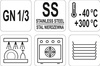 POKRYWKA DO POJEMNIKA ZE STALI NIERDZEWNEJ GN 1/3 | YG-00372