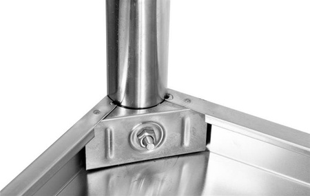 SKŁADANY STÓŁ PRZYŚCIENNY Z PÓŁKĄ 1200x600xH850+100MM | YG-09022