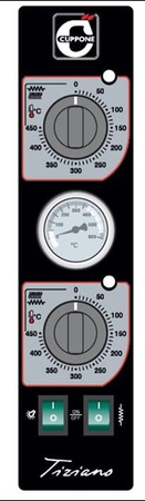 Piec do pizzy elektryczny Cuppone Tiziano | dwukomorowy | 4+4x25 | TZ425/2M