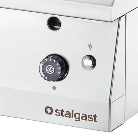 Płyta grillowa gazowa, chromowana, gładko-ryflowana, P 13 kW, U 230 V G20 STALGAST 9737310