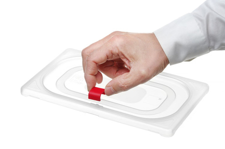 Klipsy do pojemników GN HACCP z polipropylenu - czerwony HENDI 880661