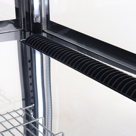 Witryna chłodnicza | cukiernicza | panoramiczna | LED | czarna | 250 l | DC402BB