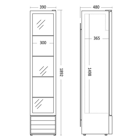 Szafa chłodnicza przeszklona SD226BE | czarna | 144l