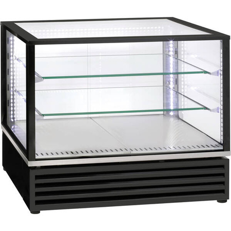 Witryna chłodnicza, nastawna, cukiernicza, czarna, oświetlenie LED, V 170 l STALGAST 777470