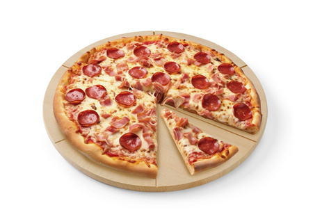 Deska pod pizzę drewniana - śr. 400 mm, dzielona na 6 HENDI 505564