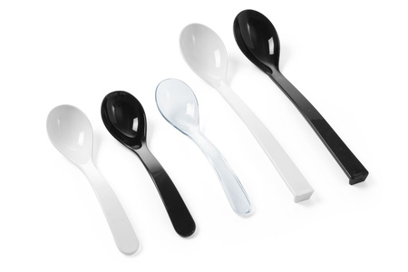 Łyżka do sałatek z tworzywa, biała - długość 235 mm HENDI 564103