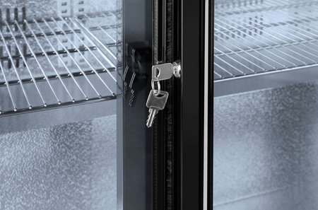 Lodówka barowa z potrójnymi drzwiami suwanymi, Arktic, 308 l, czarna HENDI 235836