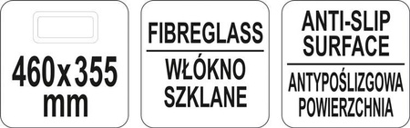 TACA KELNERSKA ANTYPOŚLIZGOWA PROSTOKĄTNA 460x355 | YG-02075