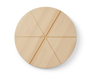 Deska pod pizzę drewniana - śr. 450 mm, dzielona na 6 HENDI 505571
