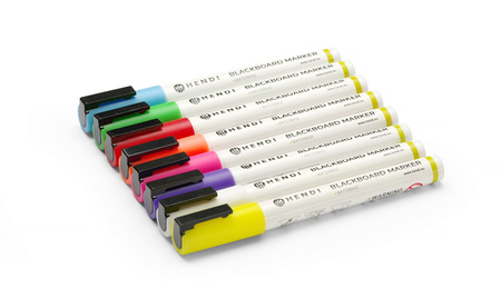 Markery do tablicy zestaw 8 szt. - wąska końcówka HENDI 664278