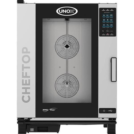 10xGN1/1 ChefTop Mind Heißluftdämpfer.Karten plus Gas 22 kW XEVC-1011-GPRM