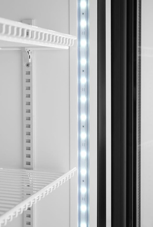 Lodówka barowa 1-drzwiowa z podświetlanym panelem, Arktic, 254 l, czarna HENDI 233788