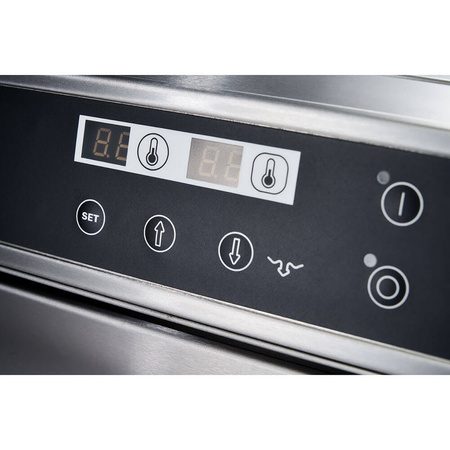 Zmywarko-wyparzarka Power Digital z pompą zrzutową i dozownikiem, 6,65 kW, 400 V, Stalgast 801556