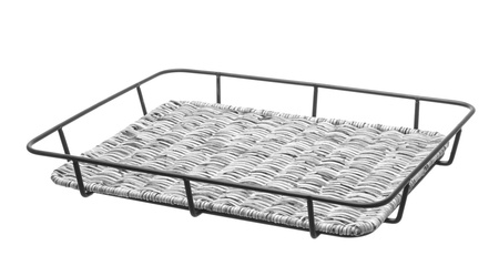 Kosz do pieczywa ze stalową ramą szary melanżowy 400x300x(H)50m HENDI 426524