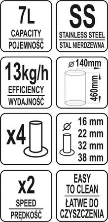 NADZIEWARKA DO KIEŁBAS S/S 7L | YG-03370