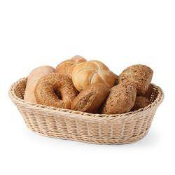 Koszyk ze wzmocnionego polirattanu - owalny 380x270x90mm HENDI 561003