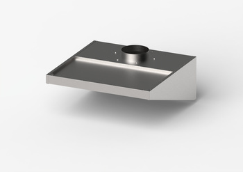 Okap do niskich pomieszczeń, skręcany, Gredil, 1010x1000x400 mm STALGAST 619110