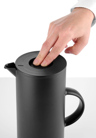 Termos ze szklanym wkładem z przyciskiem 1 l HENDI 449615