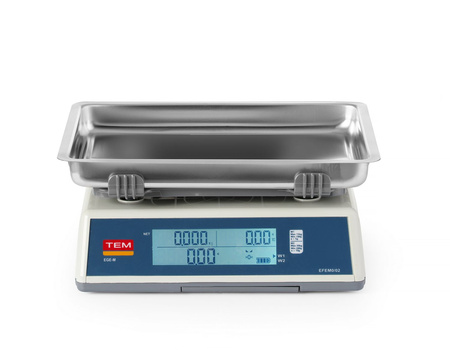 Waga kalkulacyjna LCD z legalizacją, seria EGE, głęboka szalka, 30 kg  | HENDI TEM030C-PZR