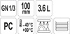 POJEMNIK GASTRONOMICZNY GN 1/3 100MM PC
 | YG-00411