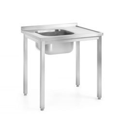 Stół z jednym zlewem lewy - skręcany, o wym. 1000x600x(H)850 mm HENDI 812648