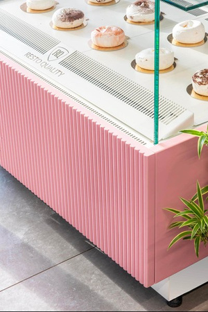 Witryna cukiernicza chłodnicza Dolce Visione Basic 700 BIANCO | 700x670x1300 mm | białe wnętrze