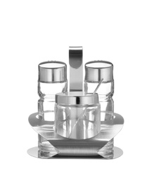 Zestaw do przypraw - 3 elementy: sól, pieprz, musztarda HENDI 465332